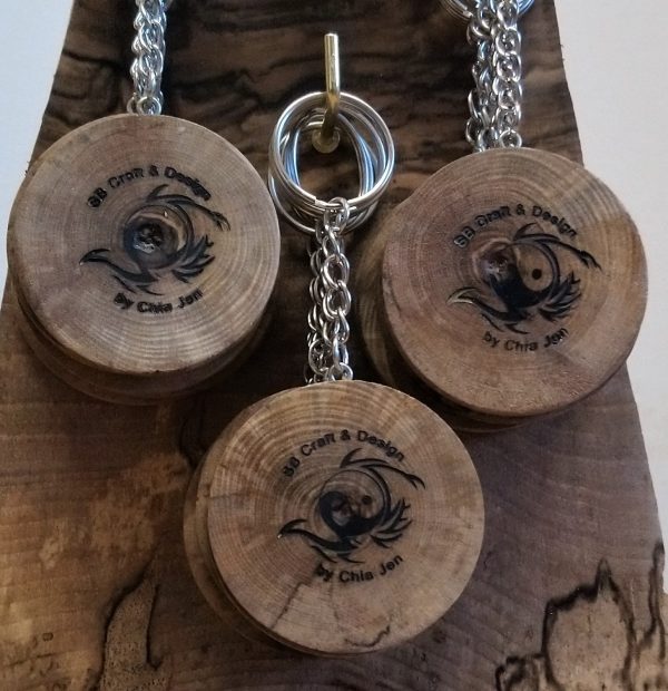 Spalted English Walnut Key Rings