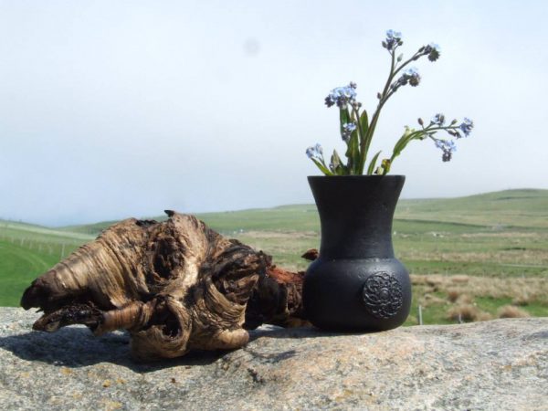 Thistle Stem Vase with Celtic Knot motif