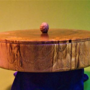 Round Box with inner storage and lid - Spalted English Walnut