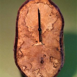 Oval Wall Clock -  Spalted English Walnut