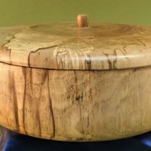 Round Box With Lid- Spalted English Walnut