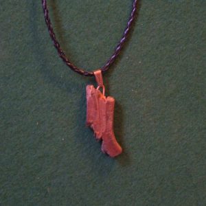 Wooden Pendent (2) - Redwood Bark