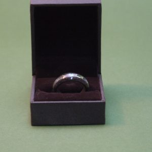 Bentwood Ring - Smoked Oak and Abalone Shell