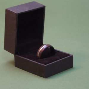 Bentwood Ring - Santos Rosewood with Silver band