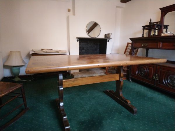 Oak Parquet topped Bistro Style Kitchen Table & Coffee Tables - Commission Project - Image 5