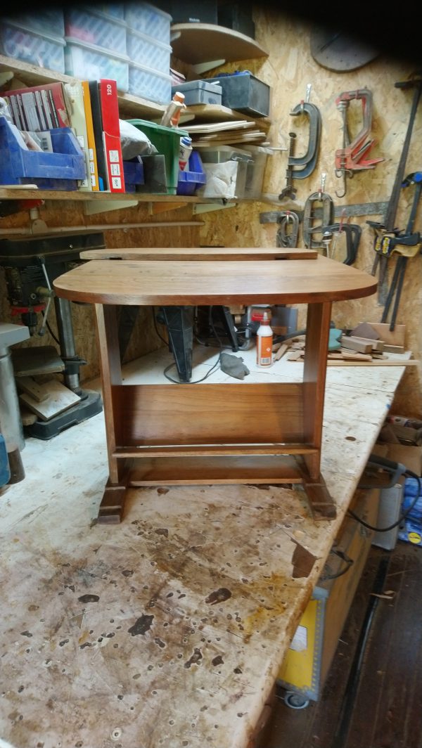 Restoration & Repair -  Small 1930's Solid English Oak, Drop-Leaf Library Table - Image 8