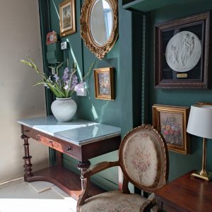 William IV Mahogany Console Table with Italian Carrara marble top